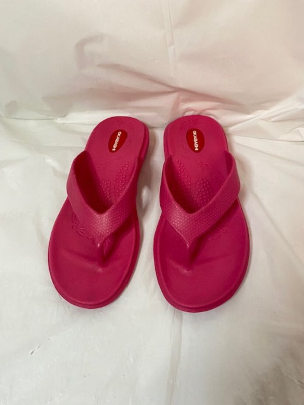 Okabashi Maui Women’s Flip Flops Hot Pink Arch Support Sandals Size M (6.5--7.5)